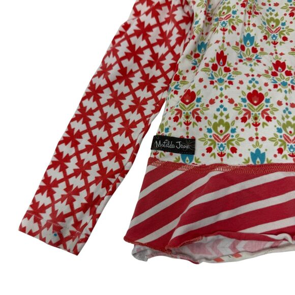 Matilda Jane Secret Fields Candy Cane Knit Top Girls Boho Preppy Toddler 4 FLAW - Picture 5 of 5